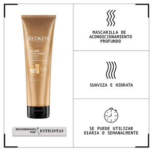 Máscara Redken Hidratación Heavy Cream All Soft 250ml